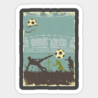 One Team One Goal Football Sticker